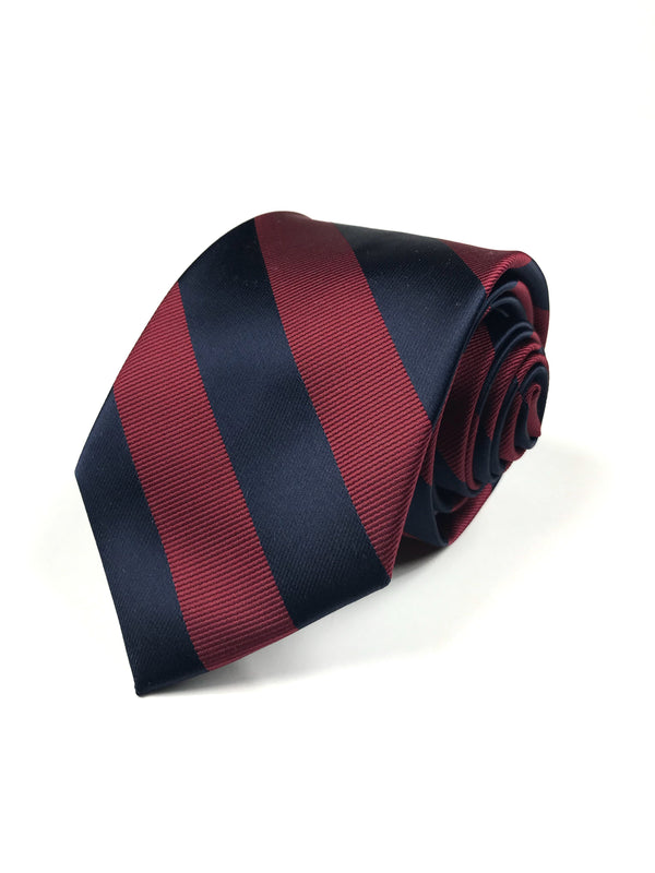 Navy and Red Striped Tie
