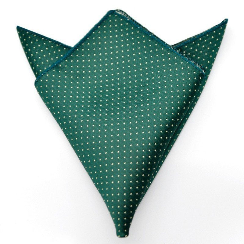 Green and White Polka Dotted Pocket Square | G+Co. Apparel