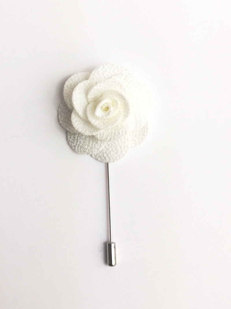 White Flower Lapel Pin | G+Co. Apparel