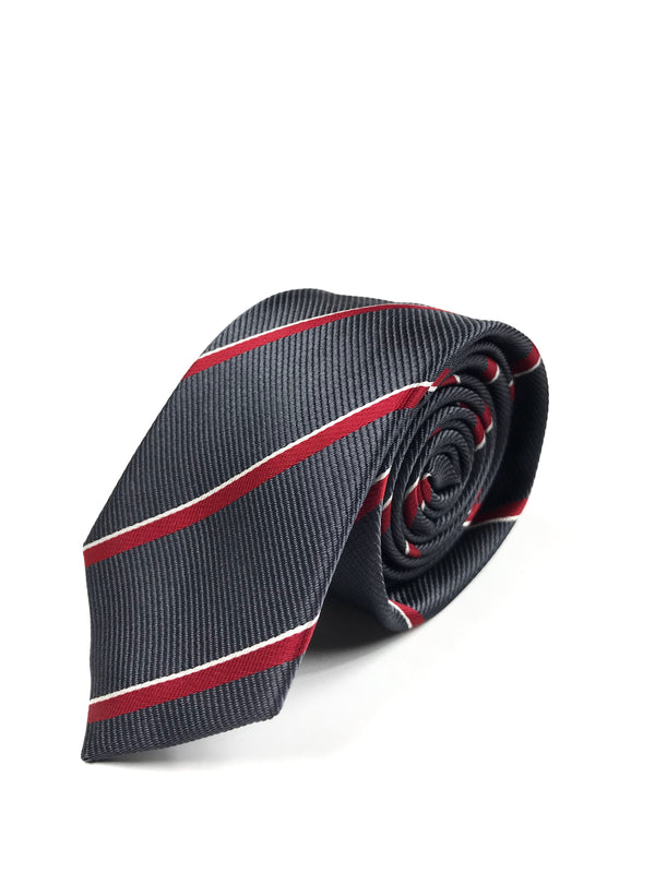 Black and Red Striped Tie