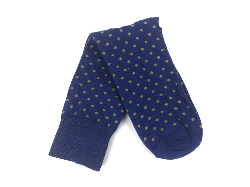 Blue and Yellow Polka Dot Socks