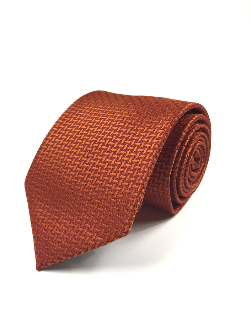 Orange Herringbone Tie