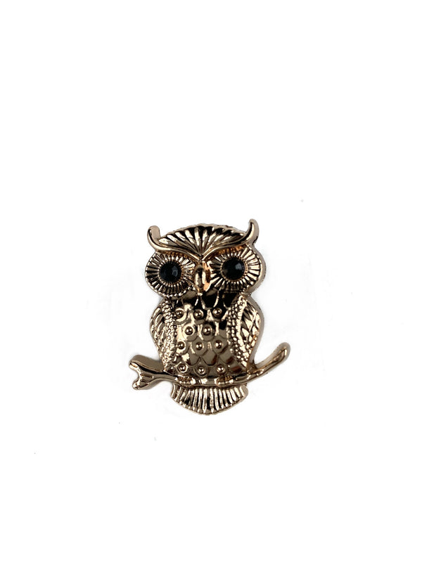 Gold Owl Lapel Pin