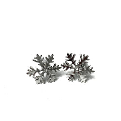 Silver snowflake cufflinks