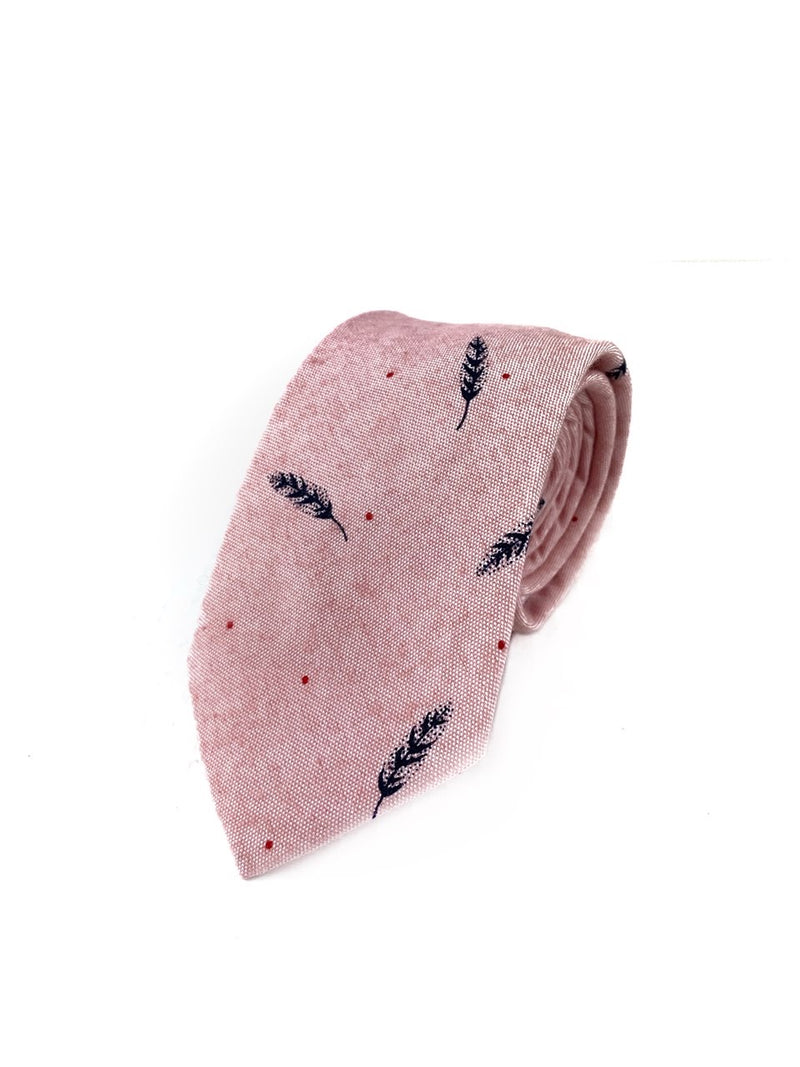 Pink Feathered Necktie