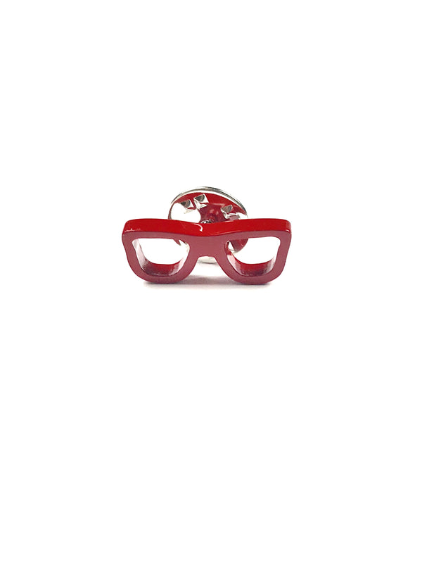 Red Glasses Lapel Pin