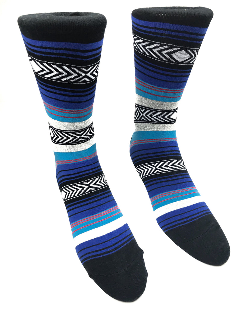 Black and Blue Striped Socks