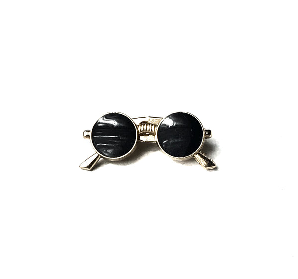 Black and Silver Mini Sunglasses Lapel Pin