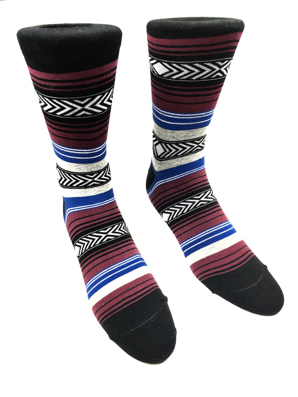 Black and Red Striped Socks