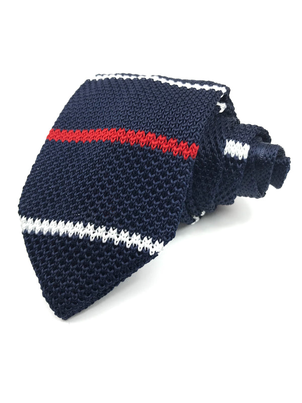 Navy Knit Tie